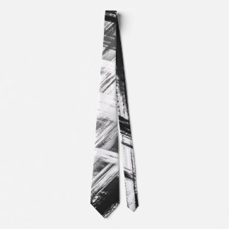 Ombre Black and White Paint Strokes Tie