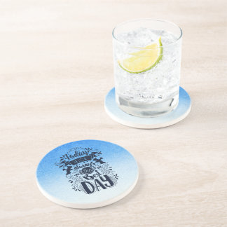 Ombre Blue and white Dive into dreamy hues Coaster