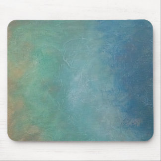 Ombre Blue Green Sea Abstract Painting Mouse Mat