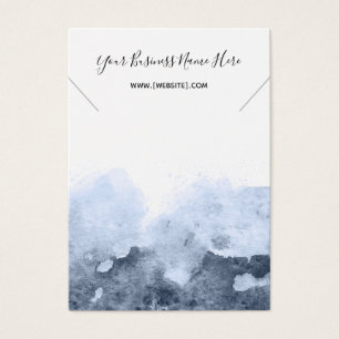 Ombre Blue Watercolor Necklace Display Card