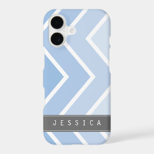 Ombre Blue Zig Zag Chevrons Pattern