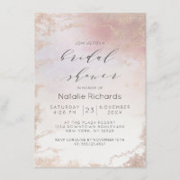 Ombre Blush Pink Frosted Foil Trendy Bridal Shower