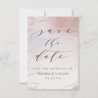 Ombre Blush Pink Frosted Foil Watercolor Wedding