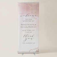 Ombre Blush Pink Frosted Foil Wedding Welcome