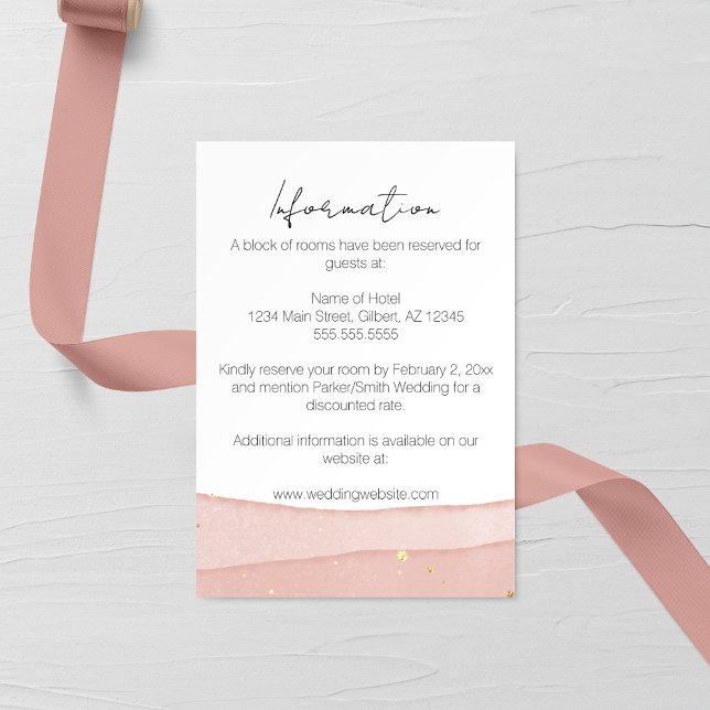 Ombre Blush Pink Wedding Enclosure Card (Creator Uploaded)