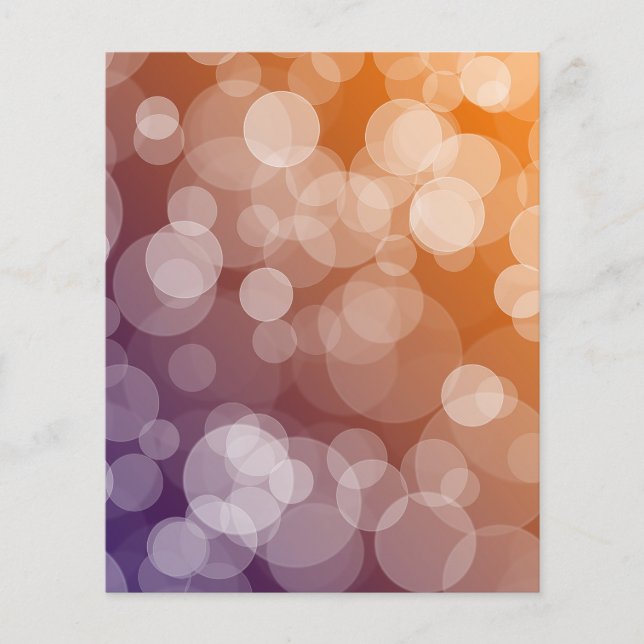 Ombre Bokeh Scrapbook Paper - Orange and Purple (Front)