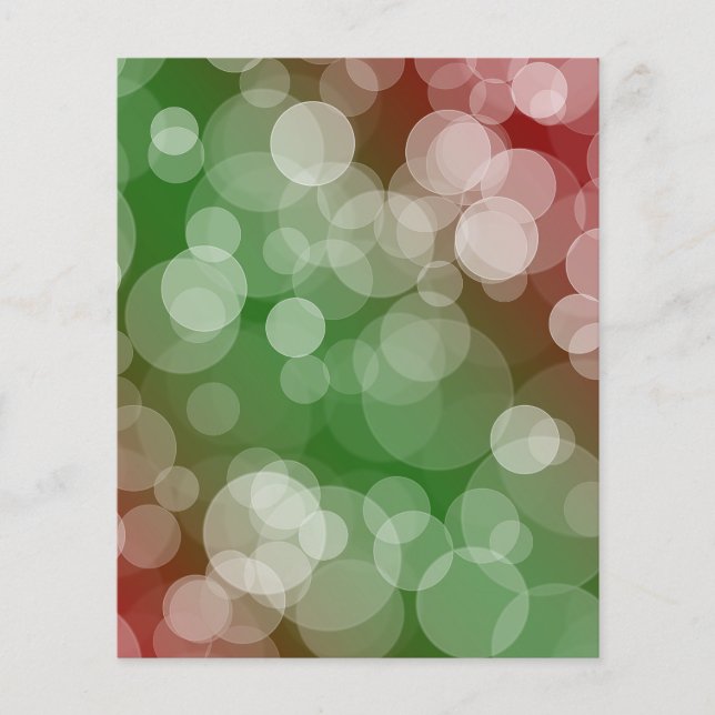 Ombre Bokeh Scrapbook Paper - Red and Green (Front)