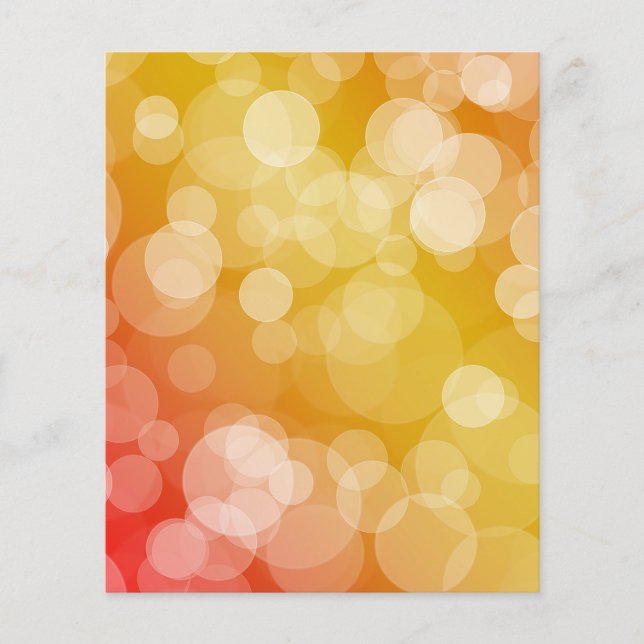 Ombre Bokeh Scrapbook Paper - Yellow and Orange (Front)
