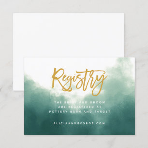 Ombre Brush Typography Registry Card