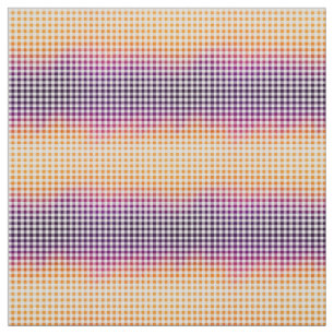 Ombre Check in Pumpkin Orange and Midnight Purple Fabric