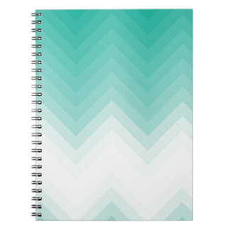 Ombre Chevron Emerald Green Note Book Gradient