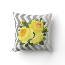 Ombre Chevron Floral Rose Bouquet | yellow silver