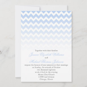 Ombre Chevron Wedding Invitation