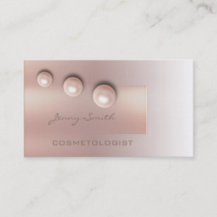 Ombre chic bright rose pearl modern luxury business card