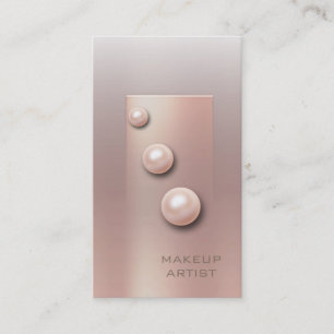 Ombre chic bright rose pearl modern luxury business card