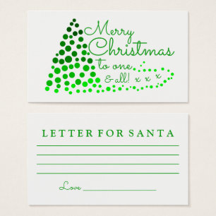 Ombré Christmas Tree, Letter For Santa