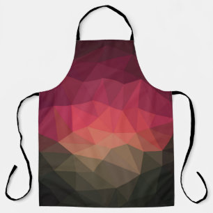 Ombre crystal effect geometric modern design apron