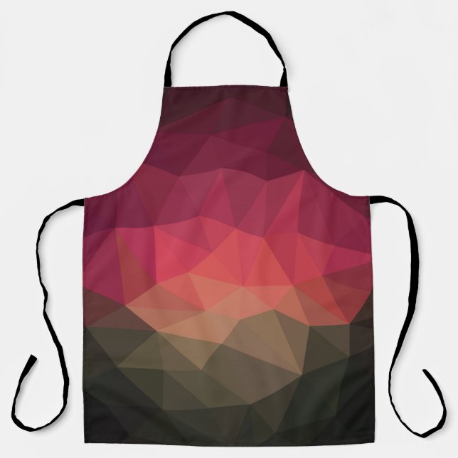 Ombre crystal effect geometric modern design apron (Front)