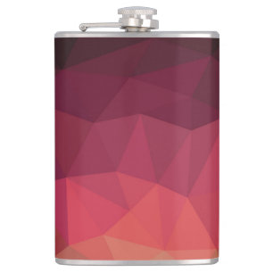 Ombre crystal effect geometric modern design hip flask