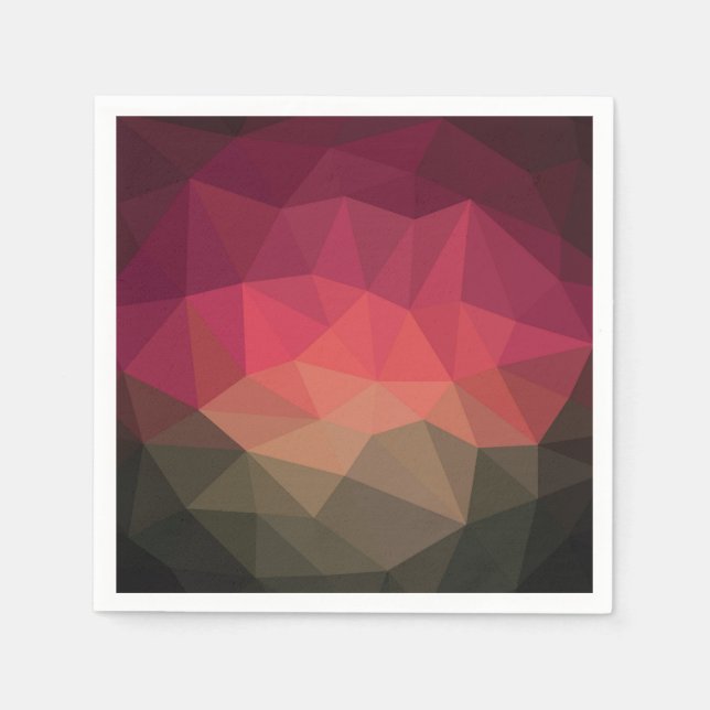 Ombre crystal effect geometric modern design  napkin (Front)