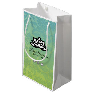 Ombre Damask Customizable Shopping Bag