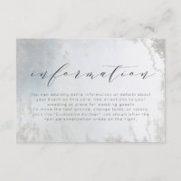 Ombre Dusty Blue Frosted Foil Wedding Information