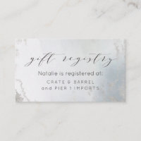 Ombre Dusty Blue Frosted Luxe Shower Gift Registry