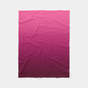 Ombre Fade fuchsia Fleece Blanket