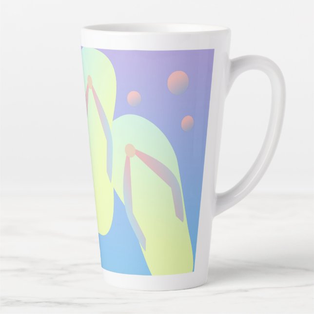 Ombre Flip Flop Summer Latte Mug (Right)