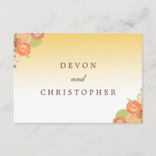 Ombre Floral Wedding Response Cards