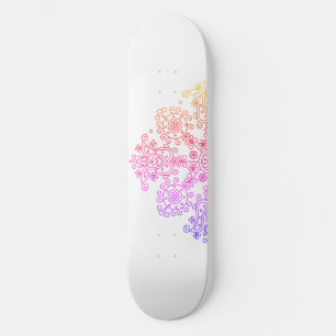 Ombre flower  skateboard