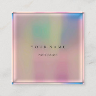 Ombre Framed Simply Professional  Gold Minimal Square Business Card