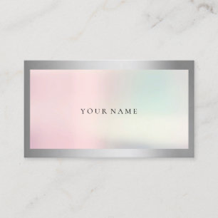 Ombre Framed Simply Professional Grey Silver Pearl Business Card