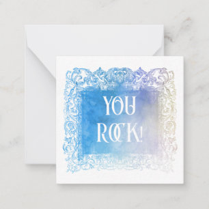 *~*  Ombre Glitter YOU ROCK  AP62 Flat Note Card