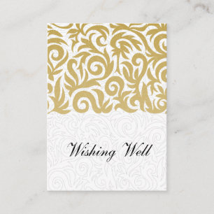 ombre gold and Black Swirling Border Wedding Enclosure Card