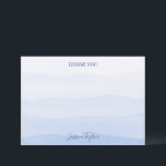 Ombre Gradient Dip Dye Blue Bridal Shower Thank You Card<br><div class="desc">This thank you design carries the same calm, polished look from the shower into your notes of appreciation. The soft blue watercolor background and elegant script feel classic and personal, making it easy to send thoughtful messages after the celebration. A simple, coordinated way to follow up with guests and keep...</div>