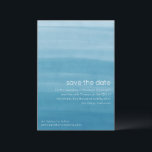 Ombre Gradient Dip Dye Ocean Blue  Save The Date<br><div class="desc">Custom Ombre Gradient Dip Dye Ocean Blue Save the Date</div>