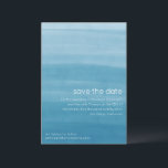 Ombre Gradient Dip Dye Ocean Blue  Save The Date<br><div class="desc">Custom Ombre Gradient Dip Dye Ocean Blue Save the Date</div>