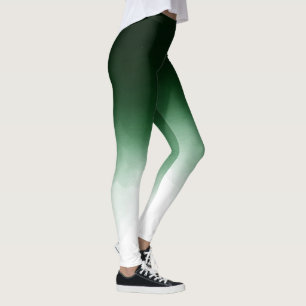 Ombre Green Dip Dye Leggings