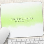 Ombre Green Watercolor Minimalist Business Mouse Mat<br><div class="desc">Ombre Green Watercolor Minimalist Business Mouse Pad. Perfect for a feminine business look for hair stylists,  makeup artist,  cosmetologist,  and more!</div>
