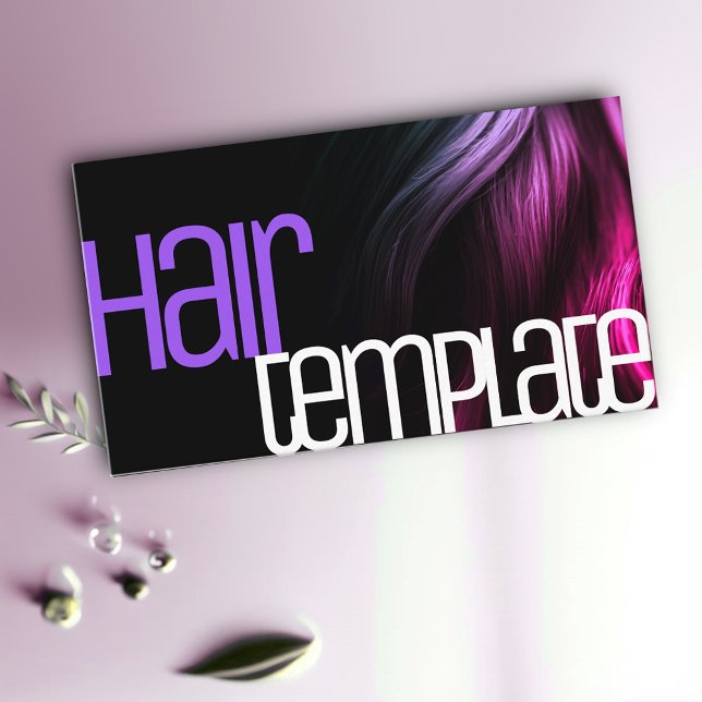 Ombre Hair Modern Style Bright Colours Hairdresser Business Card (Creator Uploaded)