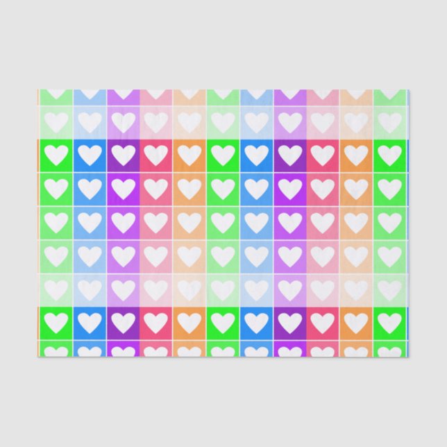 Ombre Hearts Tissue Paper (Front)