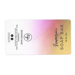 Ombre Ink Sunset Coloured Soap Bar Labels
