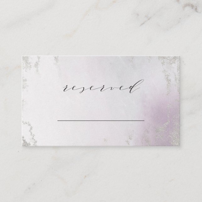 Ombre Lavender Purple Reserved Seating Wedding Place Card (Front)