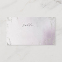 Ombre Lavender Purple Silver Wedding Table Number