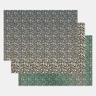 Ombre Leopard Prints Wrapping Paper Sheet