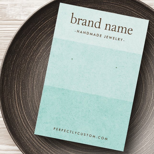 Ombre light aqua blue texture earring display card (Ombre light aqua blue texture earring display card)