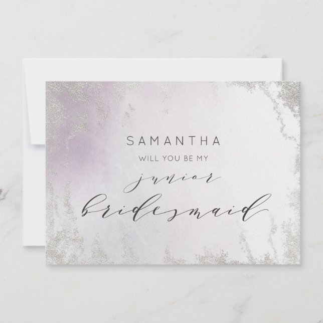Ombre Light Purple Luxe Junior Bridesmaid Proposal (Front)