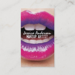 Ombre Lipstick Makeup Artist Business Card
