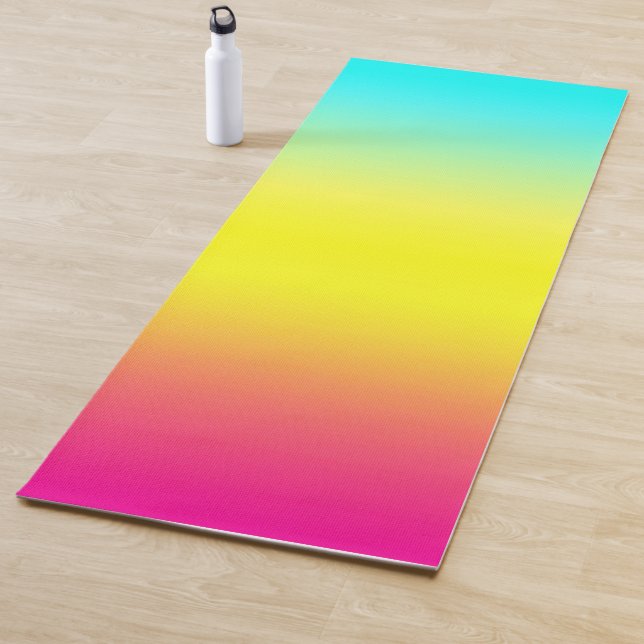 Ombre Magical Rainbow Colours Yoga Mat (In Situ)